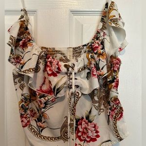 off shoulder floral top